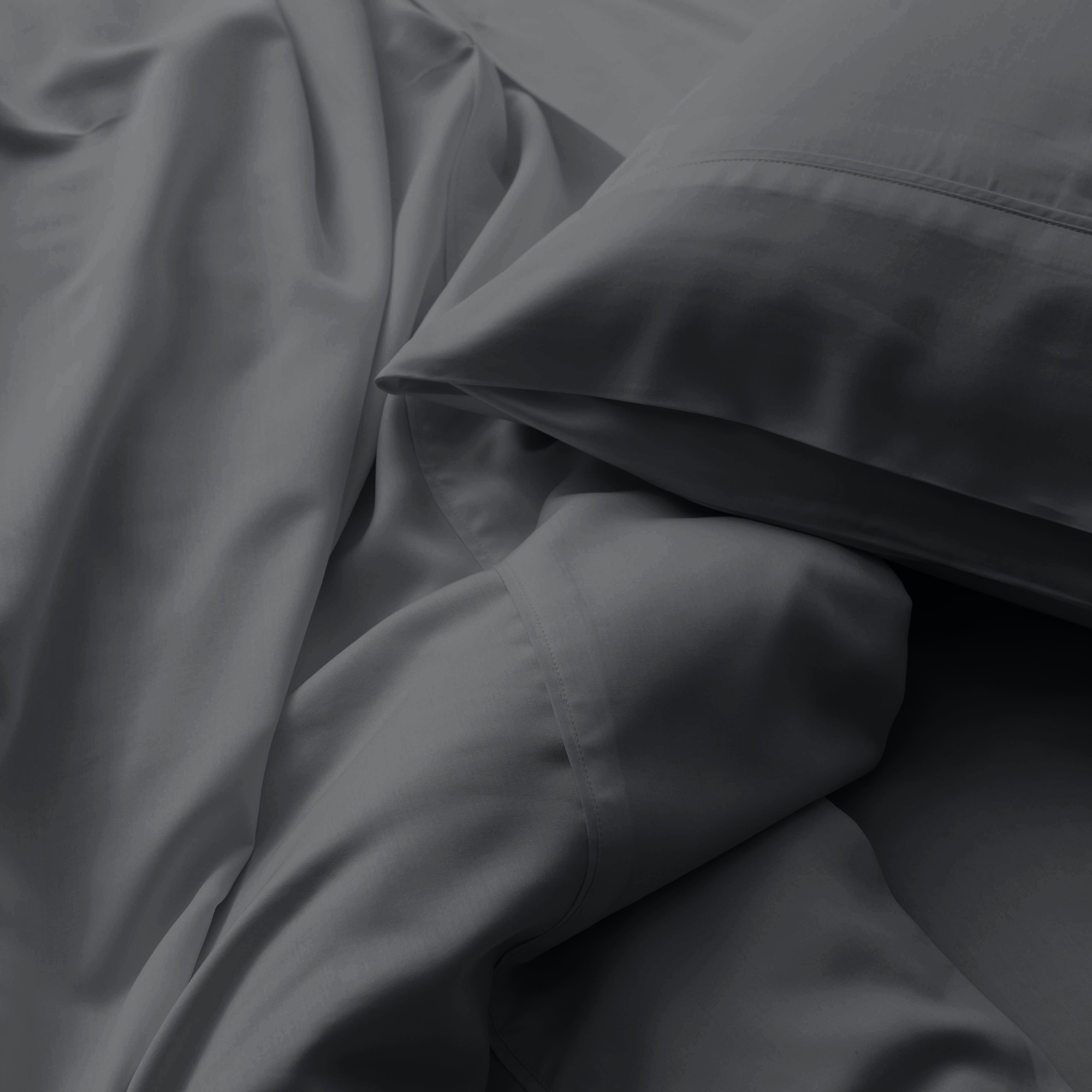 Cooling Pillow Case Set | Charcoal Grey | Soft, Sustainable Bamboo