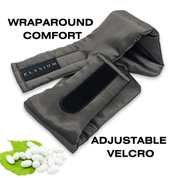 Silk Sleep Blindfold with Velcro closure Metal Grey - Silk Sleep Mask