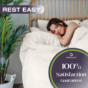 Satisfaction guarantee for bamboo bedding set in Ivory