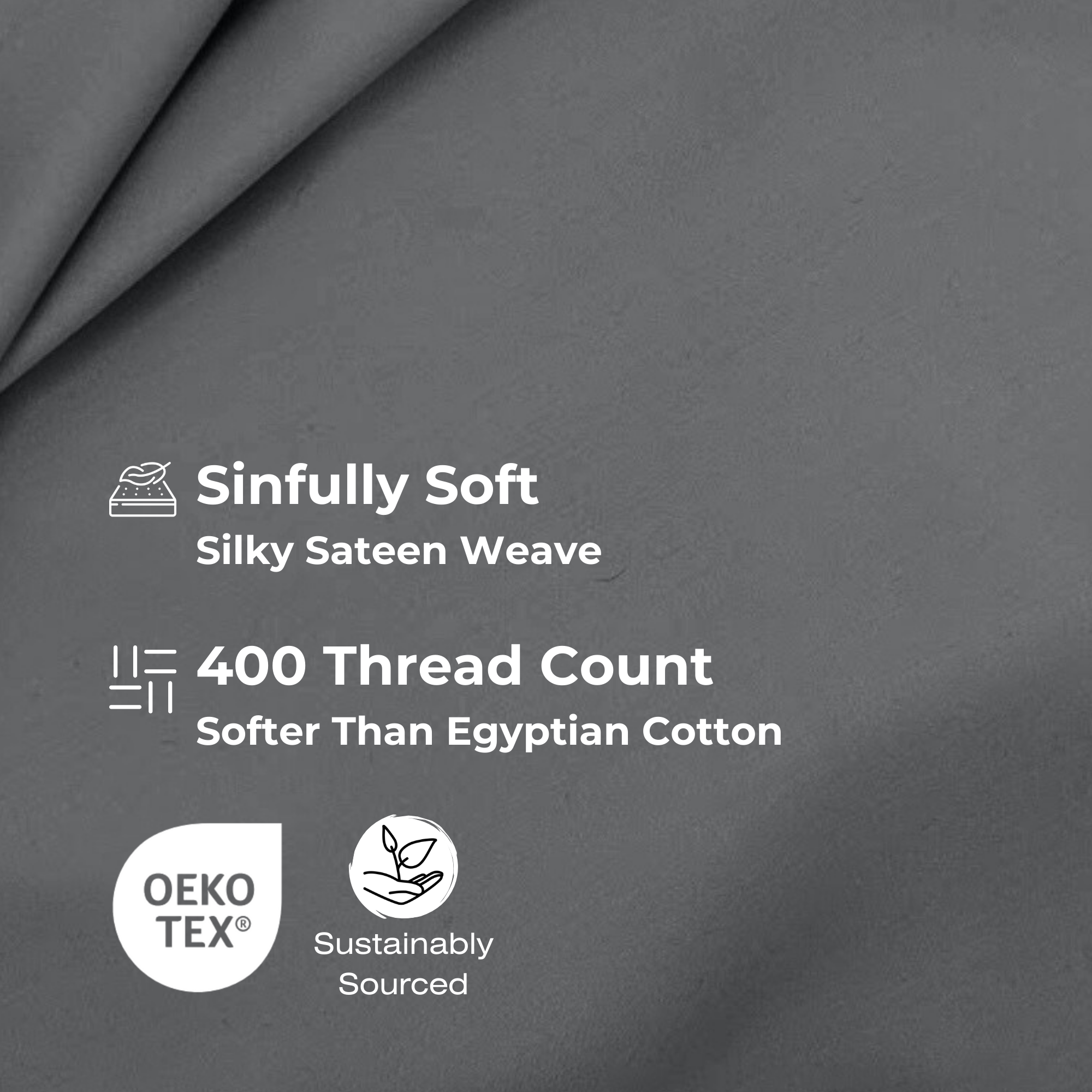 Organic Bamboo Duvet Cover Set | Midnight Grey