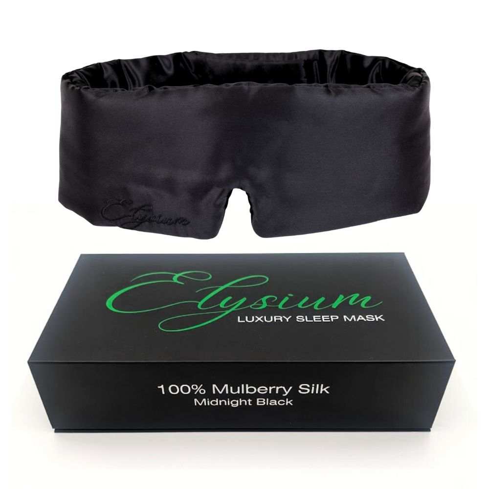 Greenleaf - Elysium Luxury Silk Sleep Mask | Midnight Black