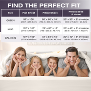 Sizing chart for Bamboo bedding set | Ivory | Size Chart 