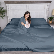 Organic Bamboo Cooling Sheets | Ocean Blue