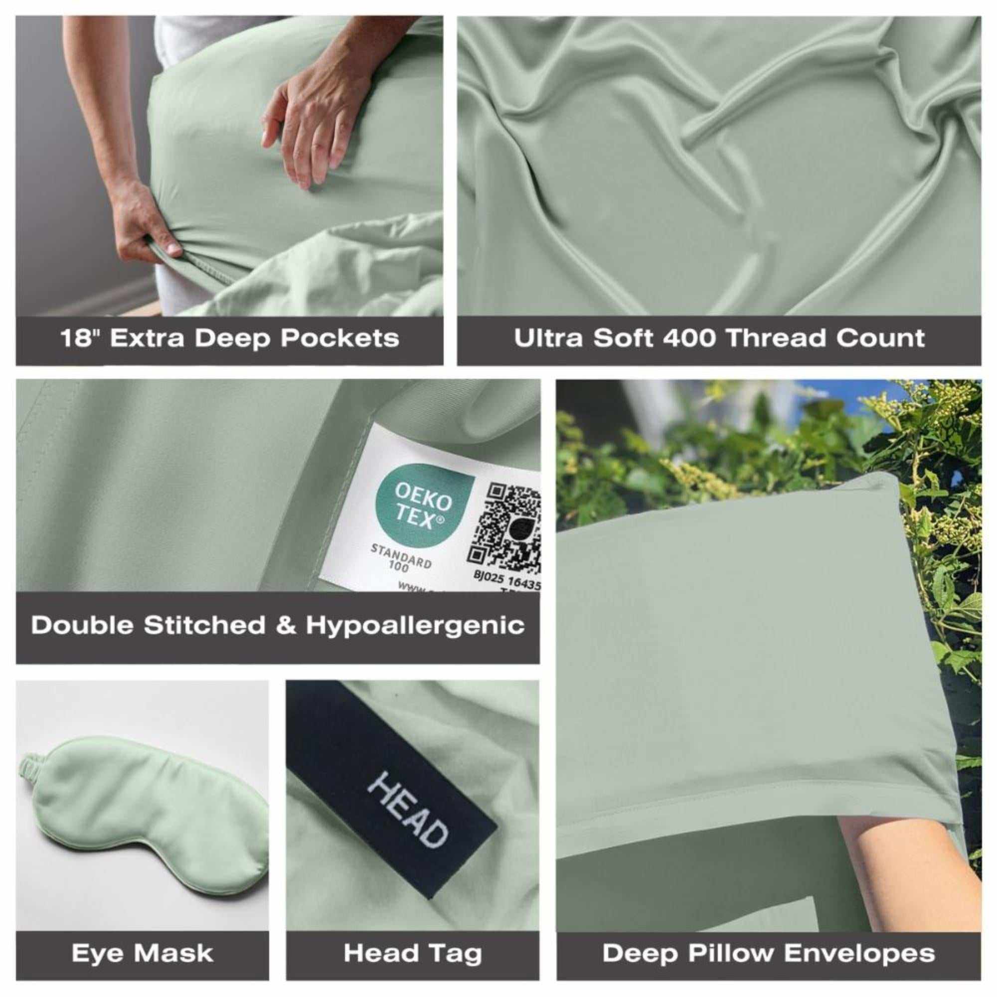 Greenleaf best bamboo sheets Features | Seaglass Green