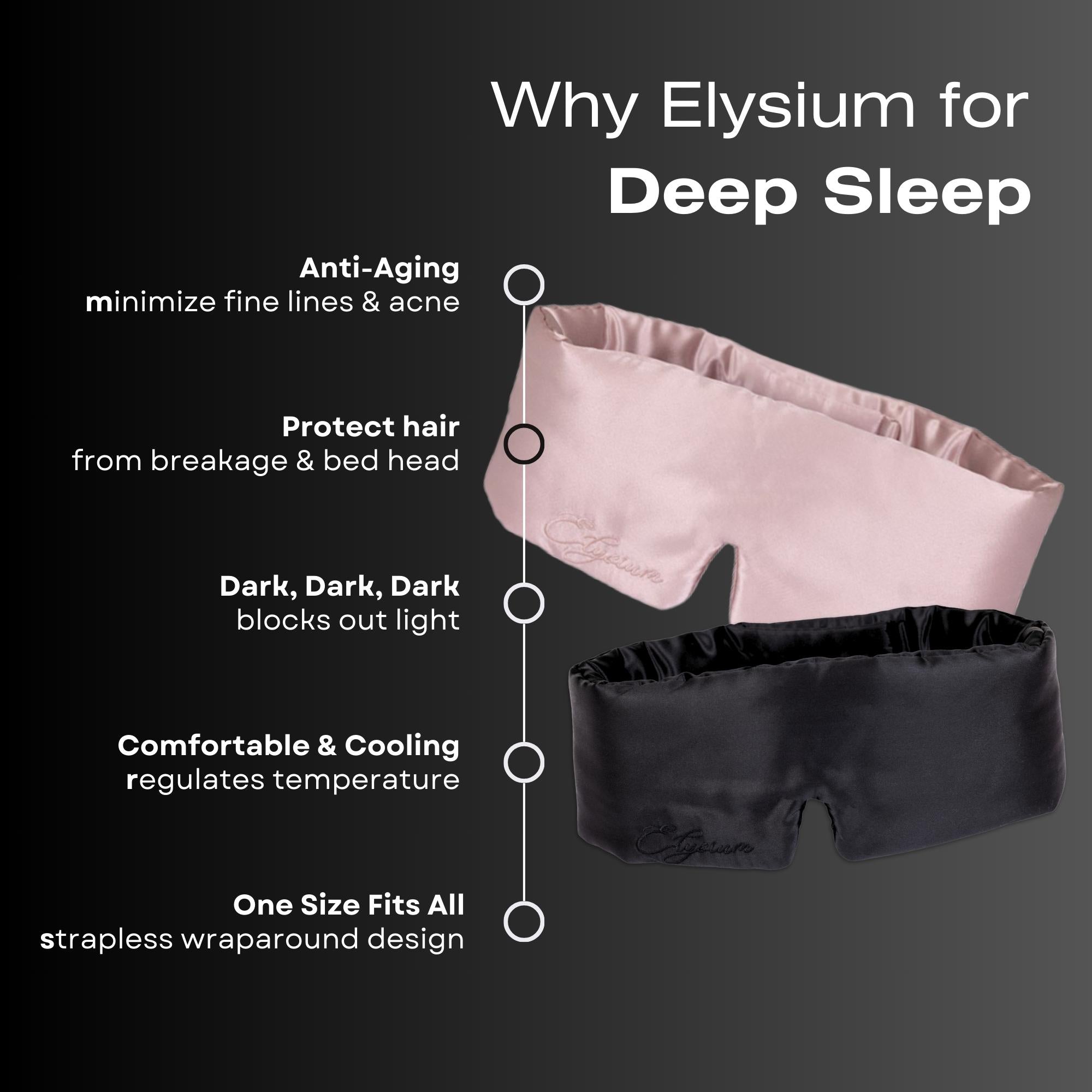 Greenleaf - Elysium Luxury Silk Sleep Mask | Midnight Black