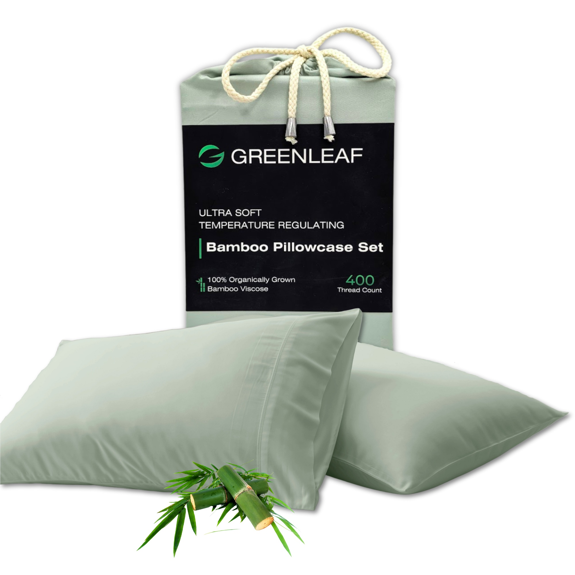 Organic Pillowcase Set | Seaglass | Luxurious & Eco-Friendly