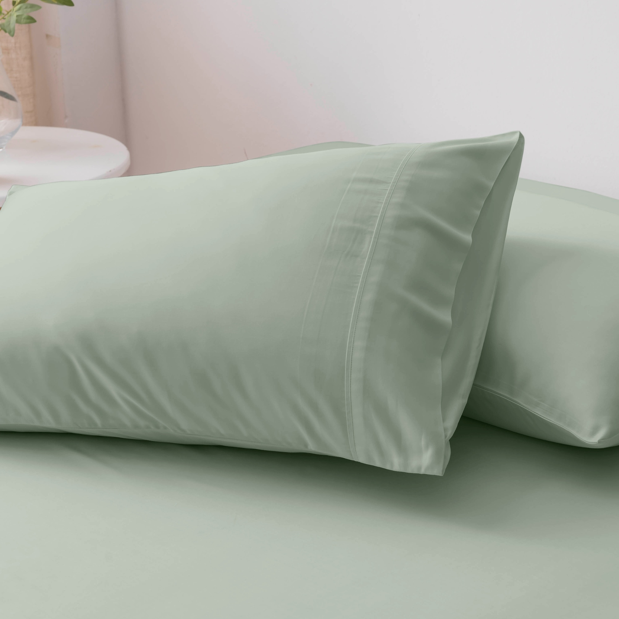 Organic Bamboo Pillowcase Set | Seaglass