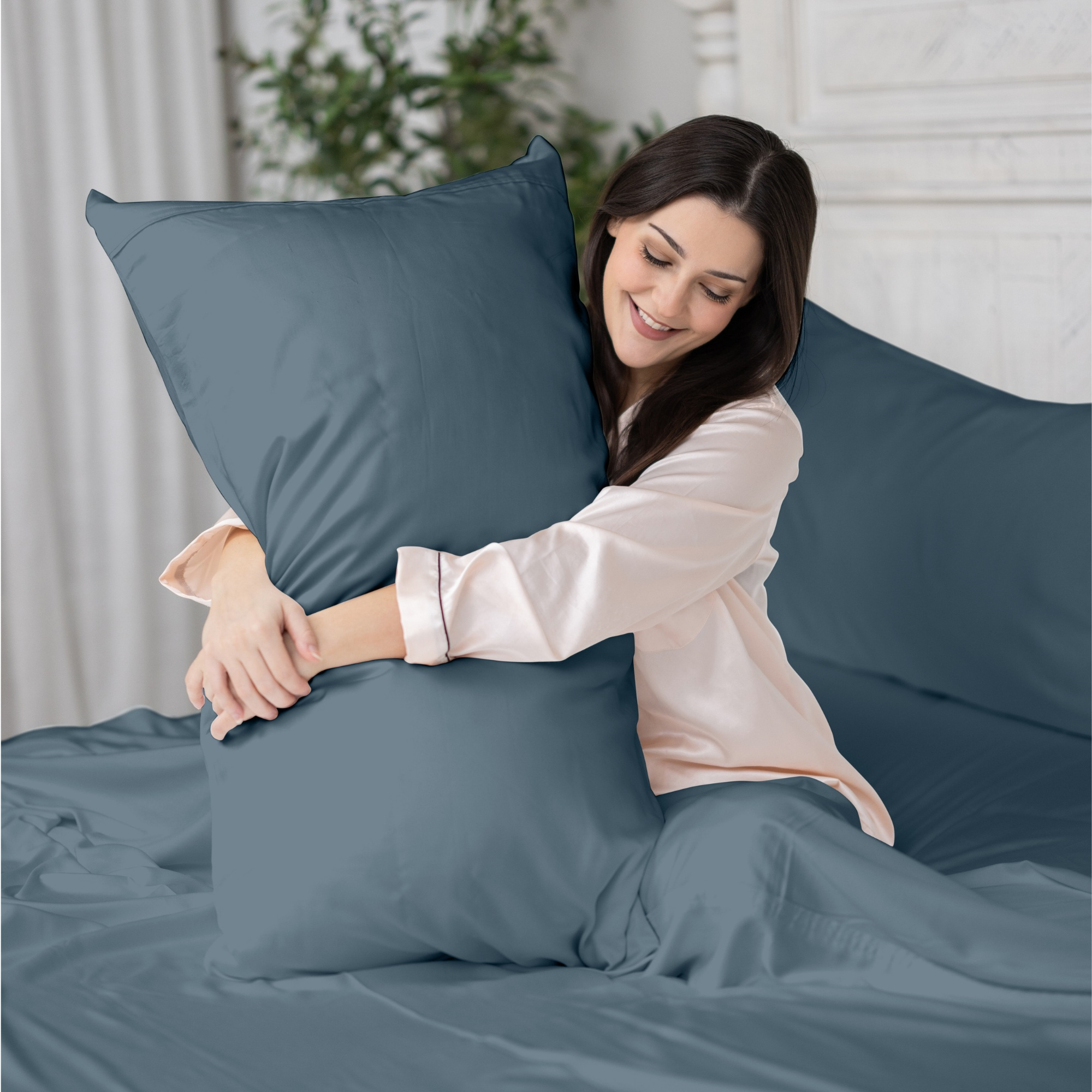 Organic Bamboo Pillowcase Set | Ocean Blue