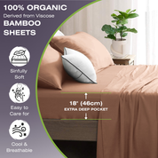 Bamboo Bed Sheets | Raisin | Organic Bamboo Cooling Sheets | Greenleaf