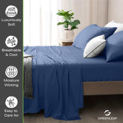 Greenleaf - Luxury Organic Bamboo Sheets Set | Abyssal Blue